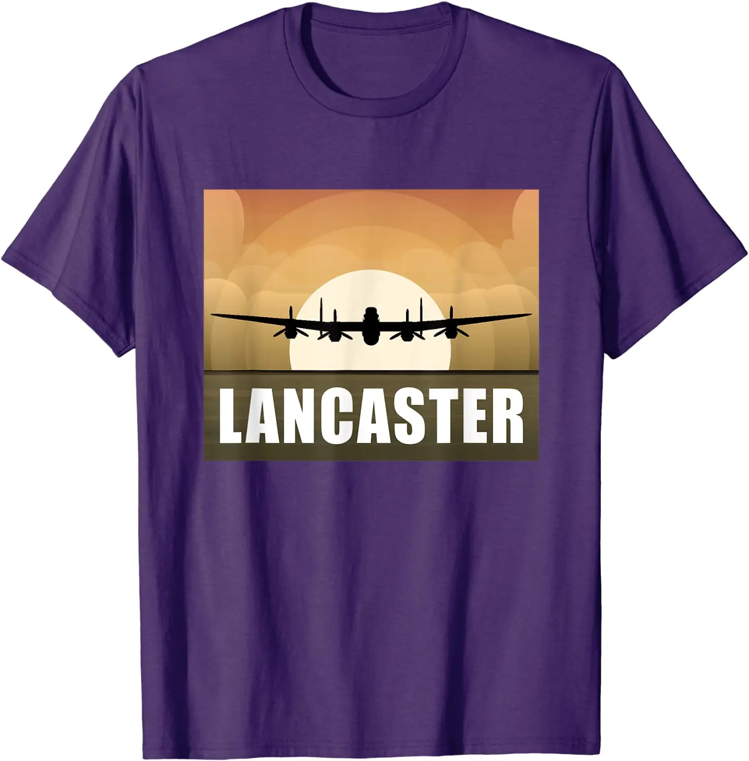 Lancaster Bomber WWII RAF Fighter Aircraft Plane T-Shirt. Summer Cotton Short Sleeve O-Neck Mens T Shirt New S-3XL