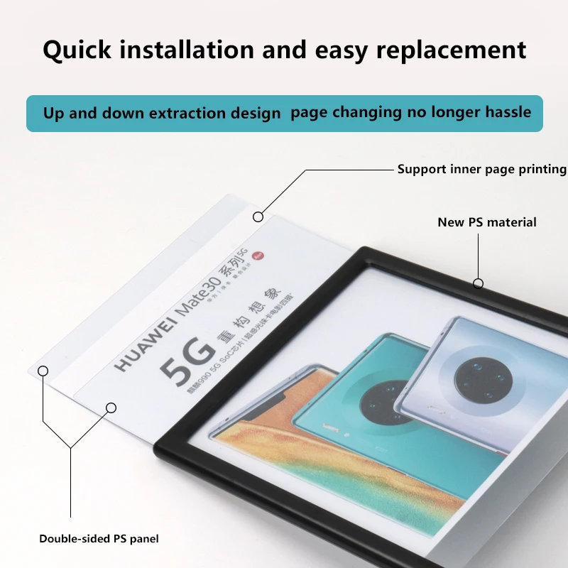 1 Pcs A5 Multifunctional Price Display Stand High-End Restaurant Commercial Office A4 Display Stand Vertical Catalog Table Sign