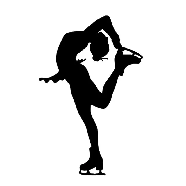 

5.3*11.9CM Figure Skating Decor Car Modelling Sticker Vinyl Extreme Movement Accessories