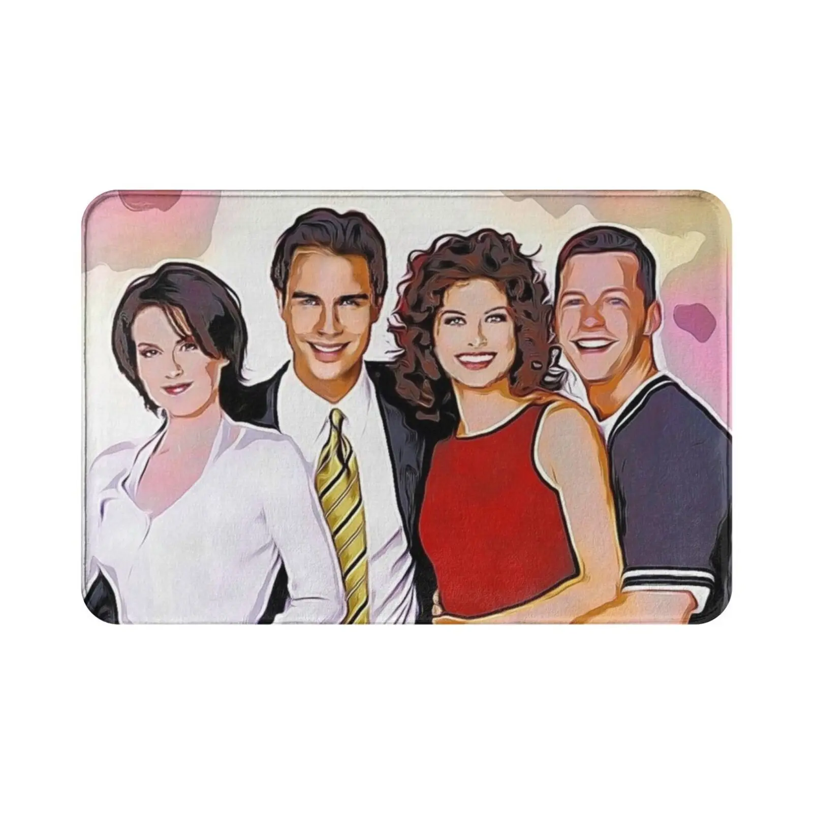 Will & Grace Carpet Mat Rug Cushion Soft Will And Grace Comedy Karen Jack Tv