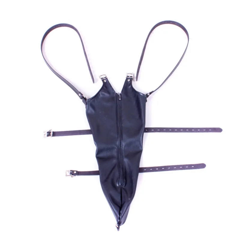 Leather Single Armbinder Over Shoulder Restraints Strap Gloves Sex Toys with Zipper for Adults Games Fetish Bdsm Bondage