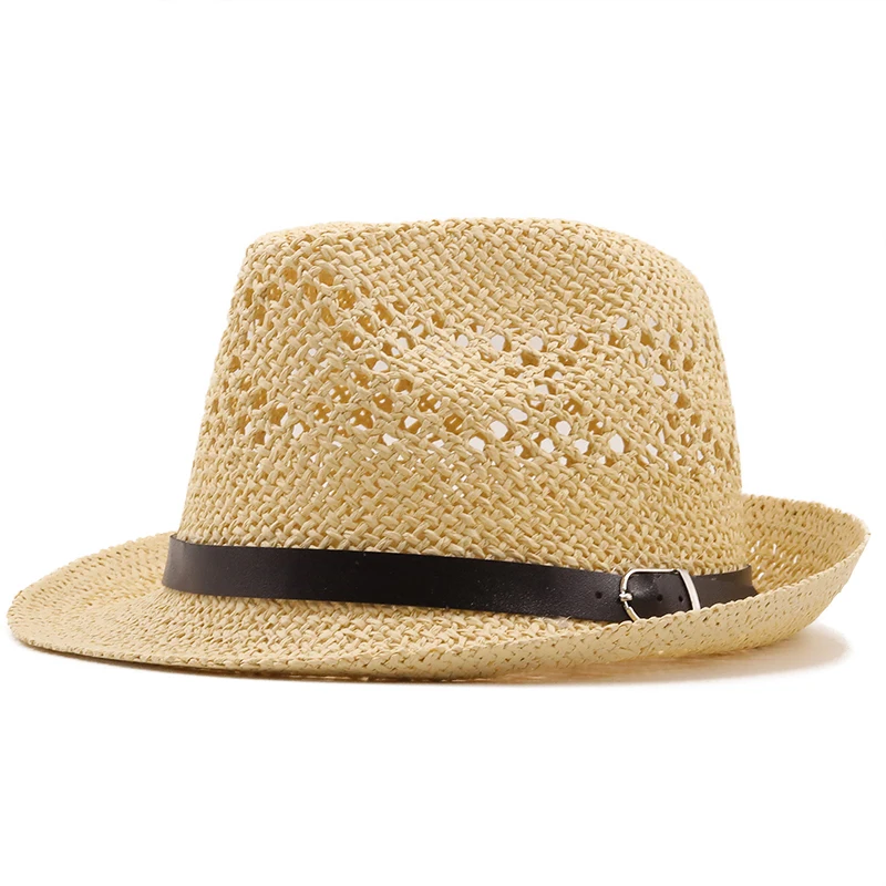 Summer men Fedora Hats for Women Straw Sun Hats Wide Brim summer Visor Cap Solid Straw Jazz Hat Beach cap Sombrero Panama Gorras