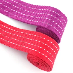 30mm Width Cotton Stripe Webbing Backpack Fabric Strap Webbing Purse Making Leash Canvas Tote Bag Handbag Dog Collar Supplies