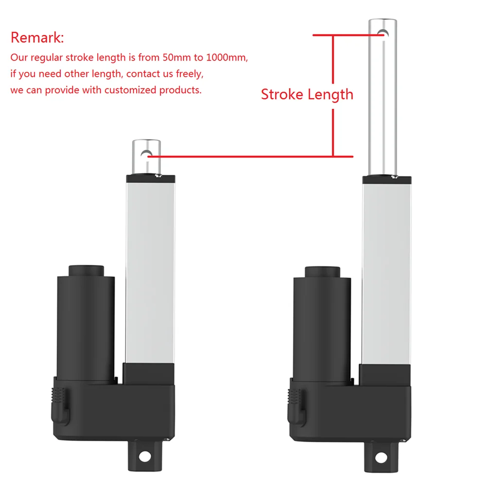 Electric Actuator 800N Linear Motor DC 12V/24V for Door Lock 600mm Low Noise Underfloor Pushrod or Garage Door with Bracket