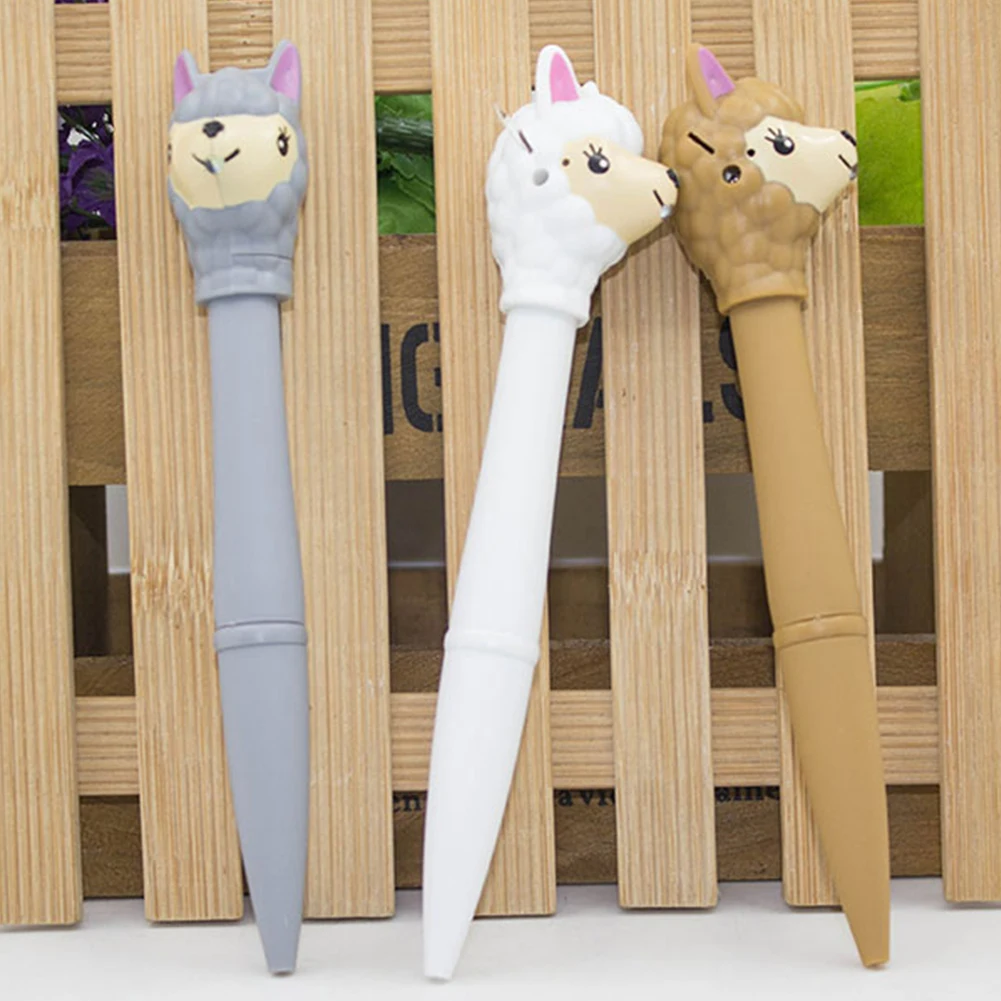 Office & School Pen Creative Alpaca Pattern Multifunctional LED Light Sound Electronic Ballpoint Pen
