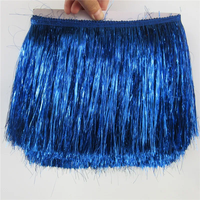 Wholesale 10 Yards/lot Beautiful Royal Blue Tassels Lace Fringe Tassel for DIY Clothing Decoration Accessories Lace Ribbon