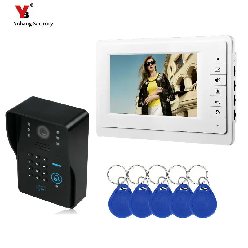 Yobang-videoportero con contraseña RFID de 7 \