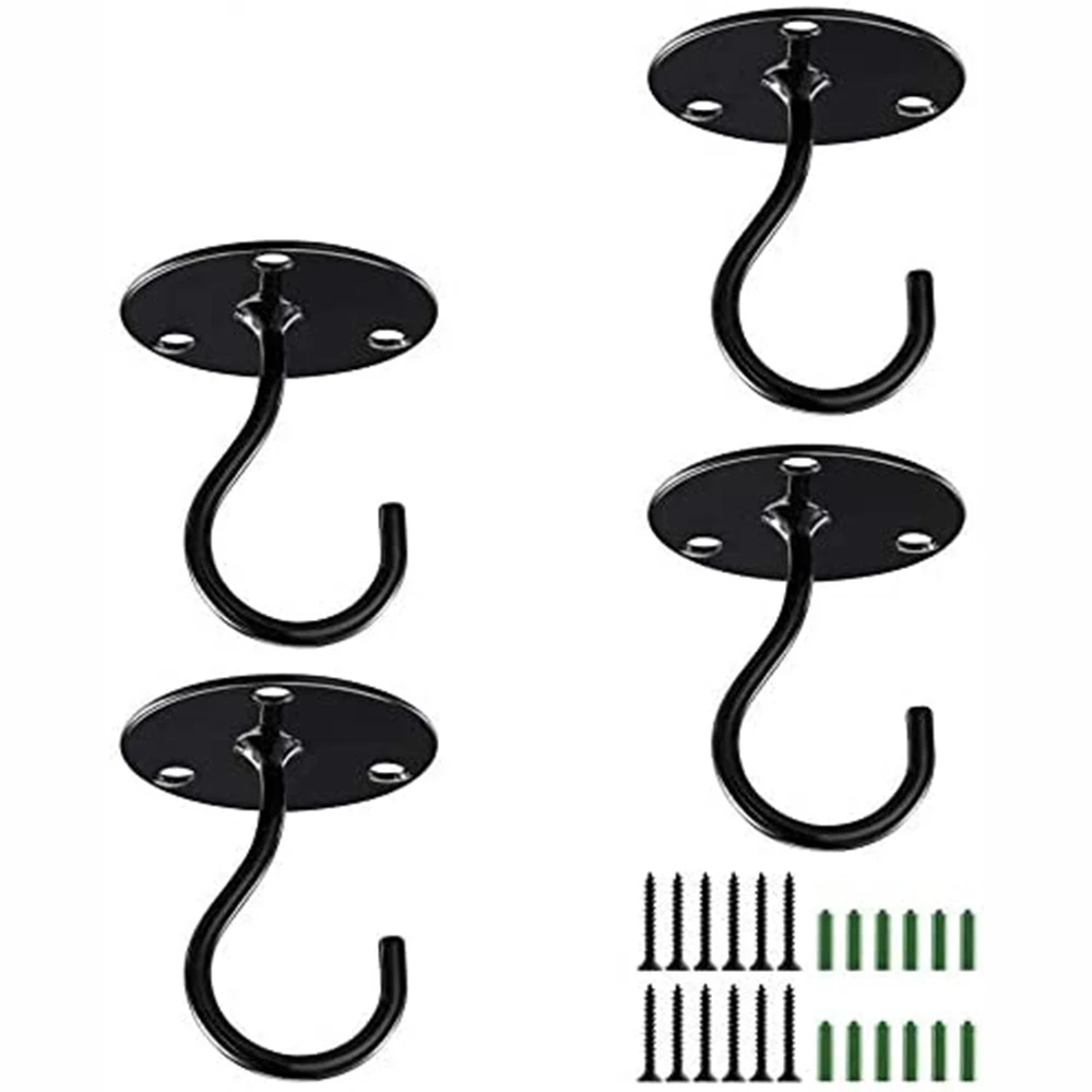 Metal Wall Mounted Ceiling Hooks for Hanging Plants, Structure Lanterns, Flower Pots, 2/4/6/8 Pcs