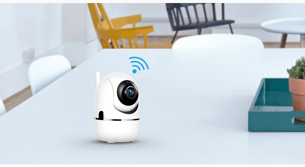 Telecamera IP WiFi Wireless 1080P Con Rotazione 360° - Mini Telecamera Sorveglianza Per Interni Con Visione Notturna, Rilevamento Movimento, Audio Bidirezionale, Compatibile Ycc365 - 2