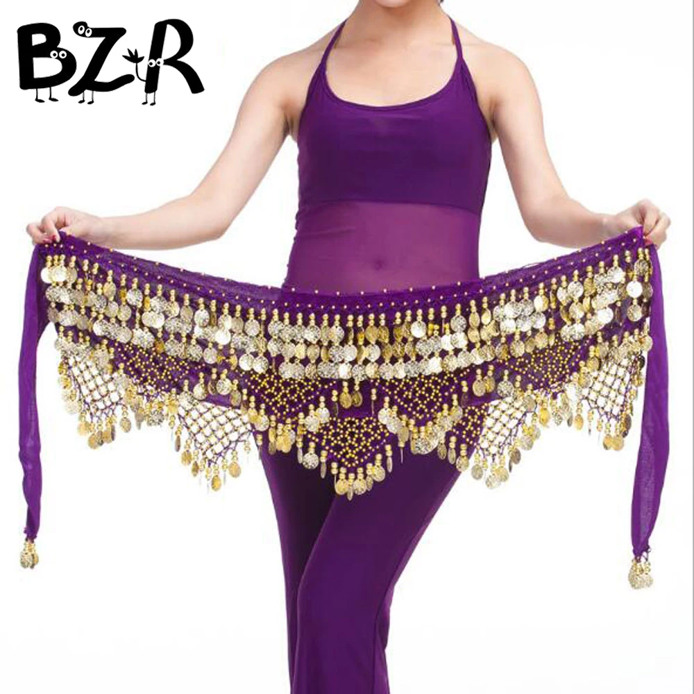 New Adult Girls 320 Coins Belly Dance Belt Accessory Waist Chain Bellydance Hip Scarf for Training & Performance Dress