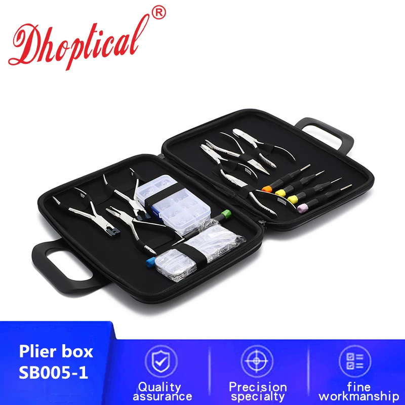 eyeglasses pliers set  adjust nose pad frame leg nose pad box by dhoptical