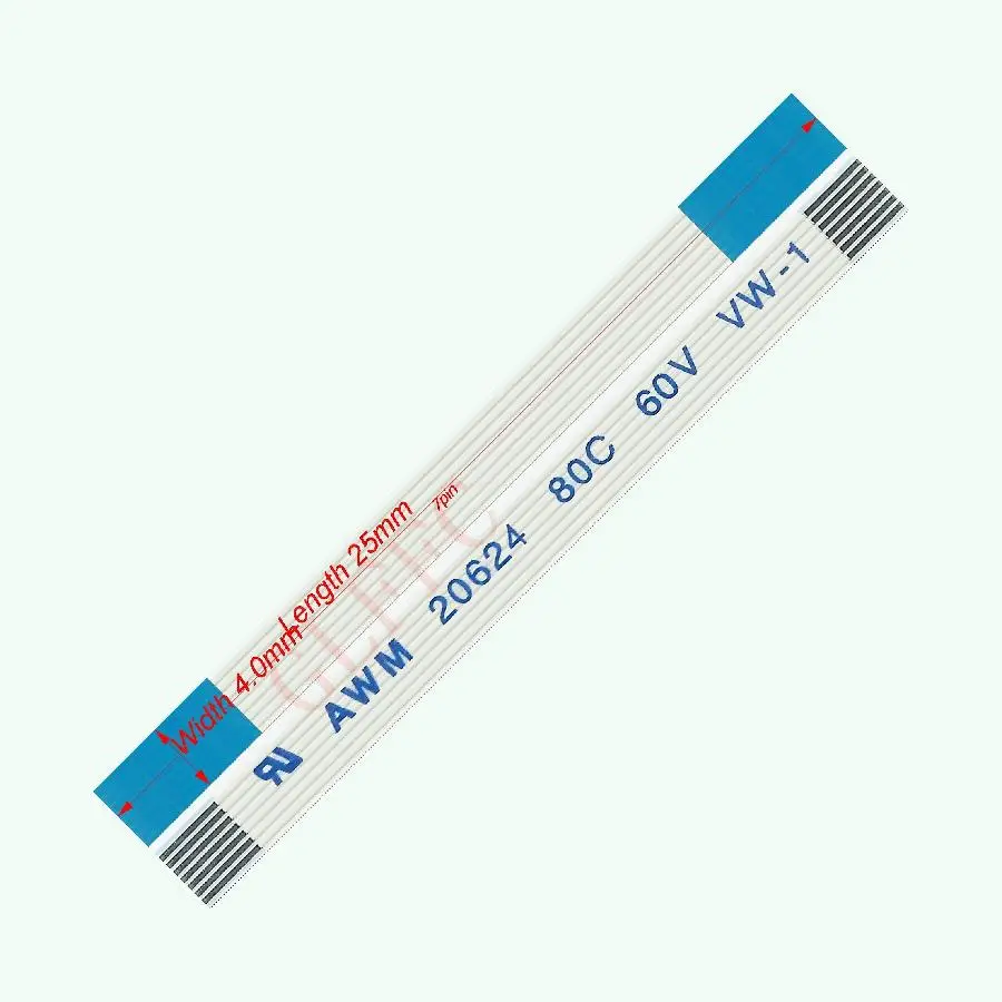 5pin 0.5 Sân 25Mm-100Mm Một-Loại Dẻo Cáp Phẳng FFC Awm 20624 ROHS Xuất TTL màn Hình LCD DVD Máy Tính