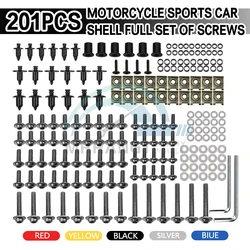 Tornillos de carenado para parabrisas de motocicleta, tornillos de acero inoxidable para Honda, Yamaha, Kawasaki, Suzuki, BMW, Ducati, 216 Uds.