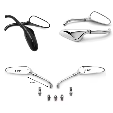 Chrome Motorcycle Golf Club Side Rear View Mirrors For Harley Dyna Electra Glide Fat Boy Sportster 883 1200 Street Glide