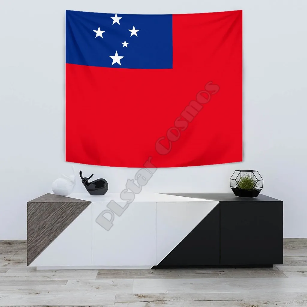 Samoa Tapestry Flag Of Samoa 3D Printed Tapestrying Rectangular Home Decor Wall Hanging