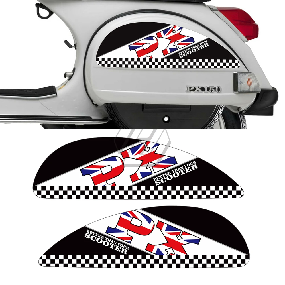 Motorcycle Side Panel Stickers Case for Vespa PX T5 Scooter-5