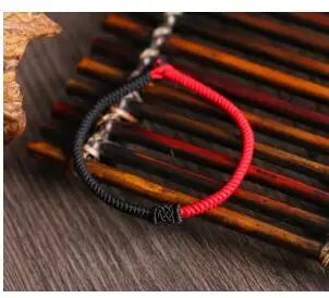 Male and female braided rope transit red rope bracelet hand-woven diamond knot simple girlfriend small hand rope