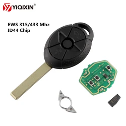 YIQfeat IN-Clé de voiture à distance 315/433MHz, système EWS d'entrée sans clé à 3 boutons, puce ID44-PCF7935 pour BMW ata Ni Cooper S R50 R53 2005-2007