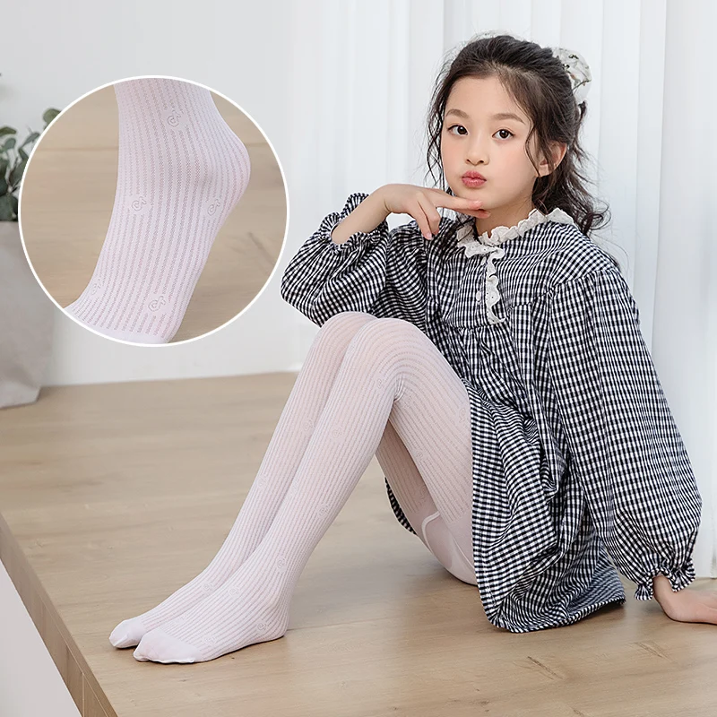 Summer thin hollow notes anti-hook silk pantyhose female baby summer mosquito socks student dance socks children\'s leggings