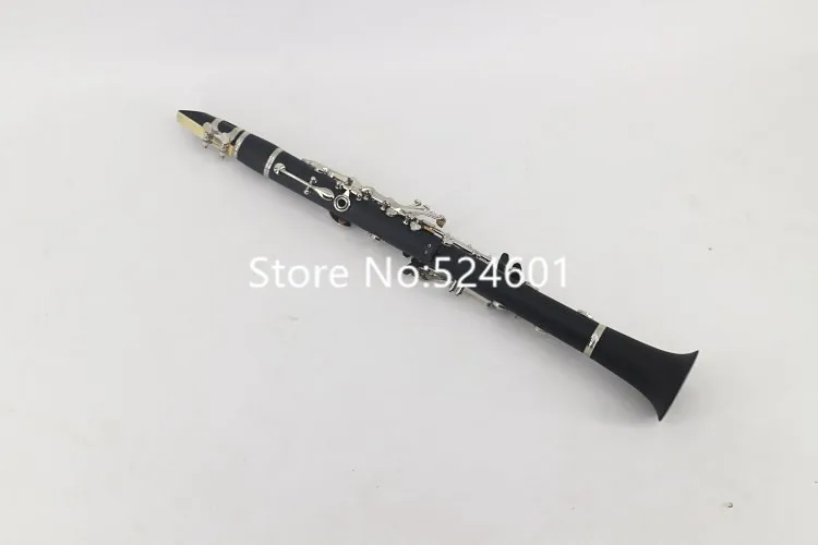 Hot Selling E Tune 17 keys Clarinet Bakelite or Ebony Wood Body Sliver Keys Musical Instrument with Accessories Free Shipping