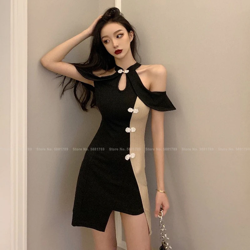 

Women Korean Style Elegant Cheongsam Princess Wedding Dress Sexy Bodycon Slim Chinese Retro Qipao Club Sleeveless Party Dresses