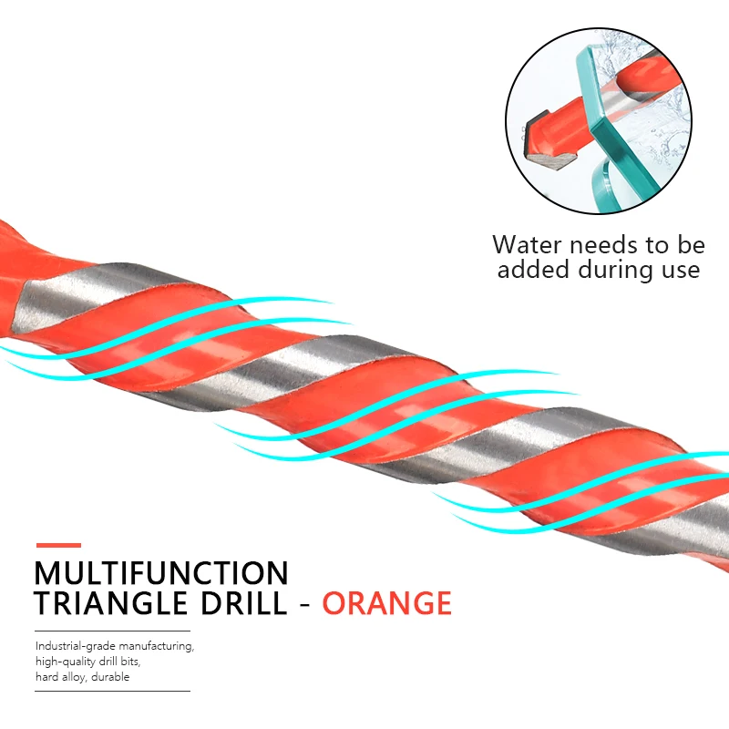 Imagem -05 - Brocas para Concretobrocas para Madeiraxcan-broca Triangular Multifunções Broca para Azulejo Cerâmico Concreto Parede Perfuração de Madeira Metálica Cortador de Furos Vidro