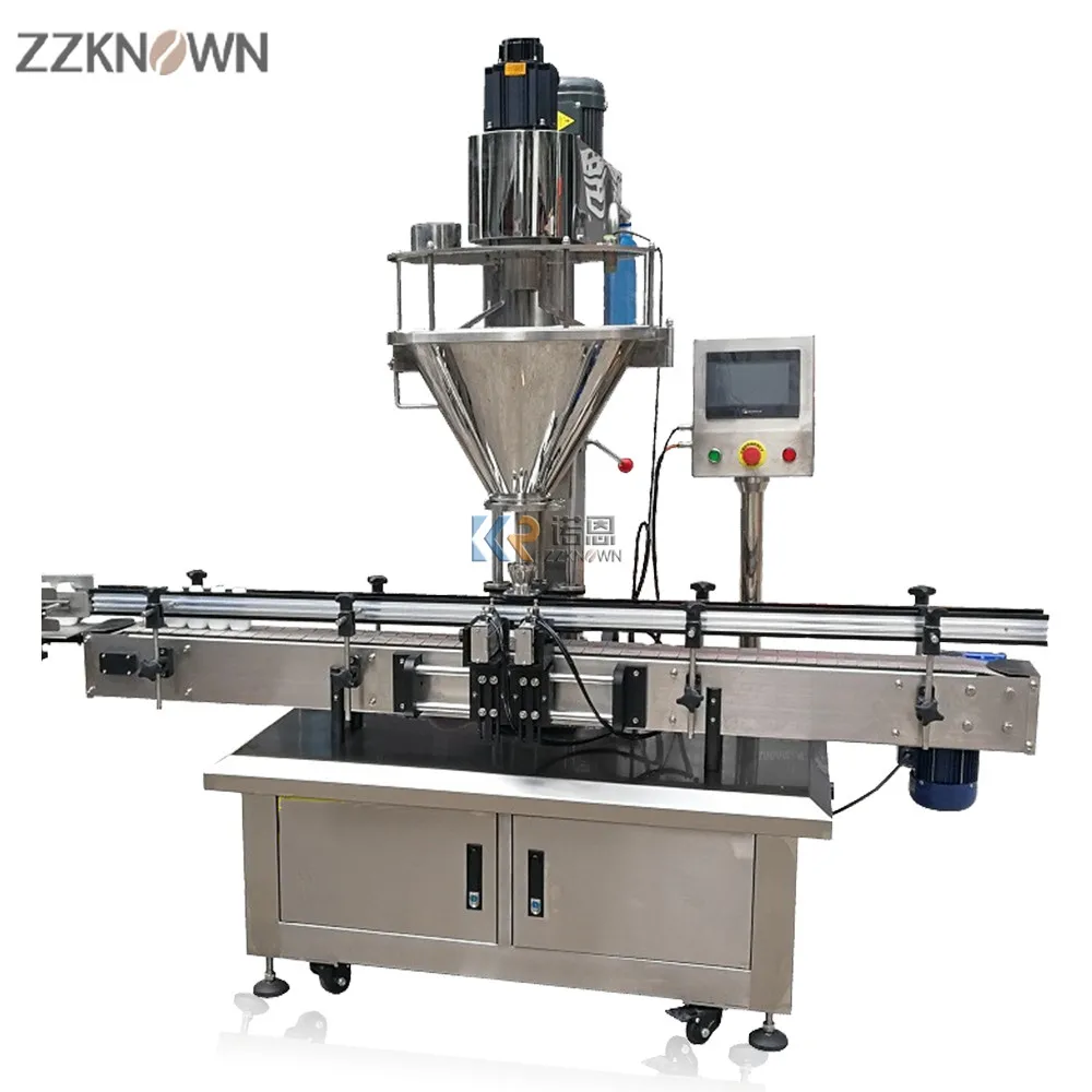 Automatic Auger Powder Filling Machine Pouch Granule Racking Packing Machine Salt Spice Jars Bottle Sealing Package