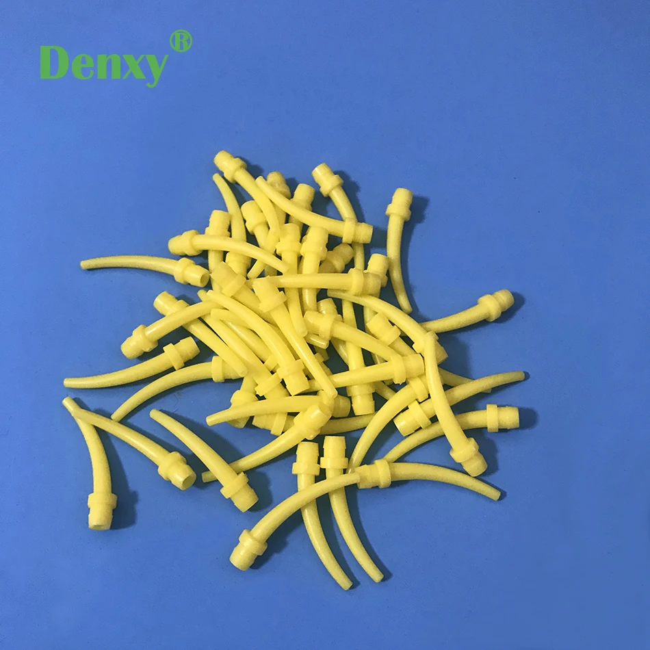 Denxy 500pcs Dental Intra Oral Tips Mixing Tips Mixer Syringe Disposable Tube Dental Mixing Head Lab Equipment Professional