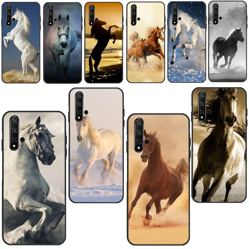 Running animal horse Case For Huawei P30 P40 P20 Pro Mate 20 Lite P Smart 2019 Nova 5T Honor 9X 8X 10i 20 Pro