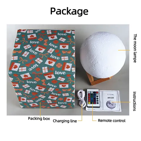 3D प्रिंटिंग मून लैंप व्यक्तिगत फोटो टेक्स्ट अनुकूलित USB नाइट लाइट जन्मदिन मातृ दिवस वेलेंटाइन अवकाश चंद्र उपहार 10 best sales उपहार वस्तु - №7