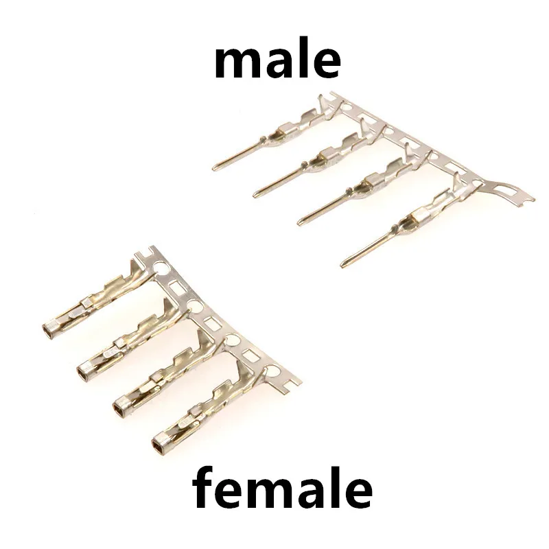 100pcs JST Crimp Terminal Female and male Contact Pin for 2.54 mm 0.1 inch Housing Wire to Board