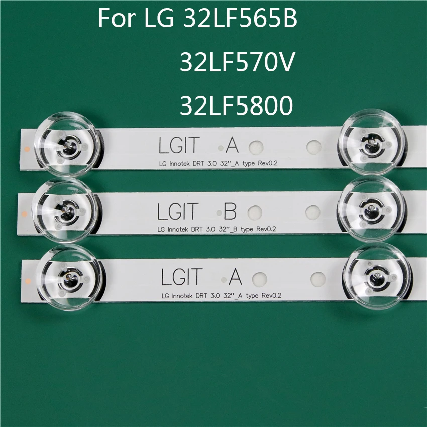 LED TV Illumination Part Replacement For LG 32LF5800-ZA 32LF565B-SE 32LF570V LED Bar Backlight Strip Line Ruler DRT3.0 32 A B