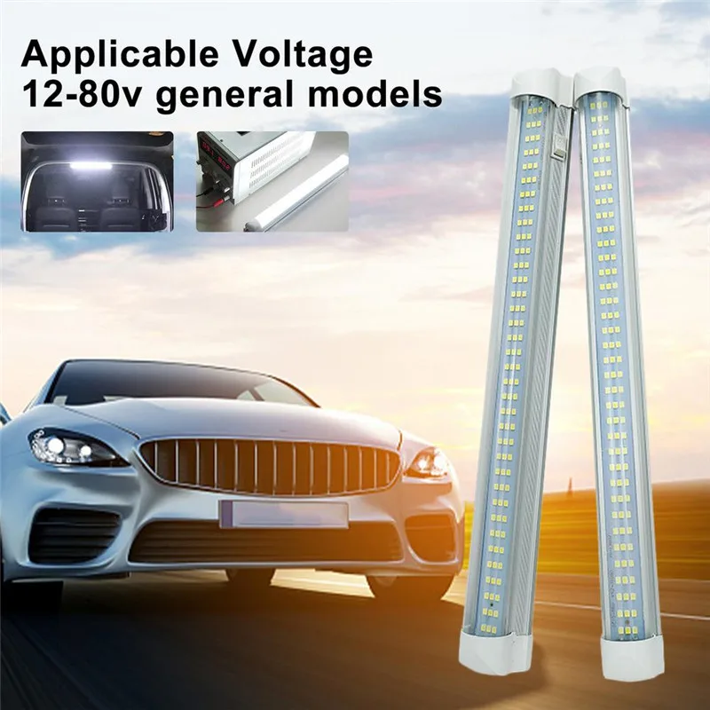

12V Car Interior Light Bar Indoor White LED Strip Light 108 LED Light Strip For Caravan Truck Marine Boat Reading Lamp