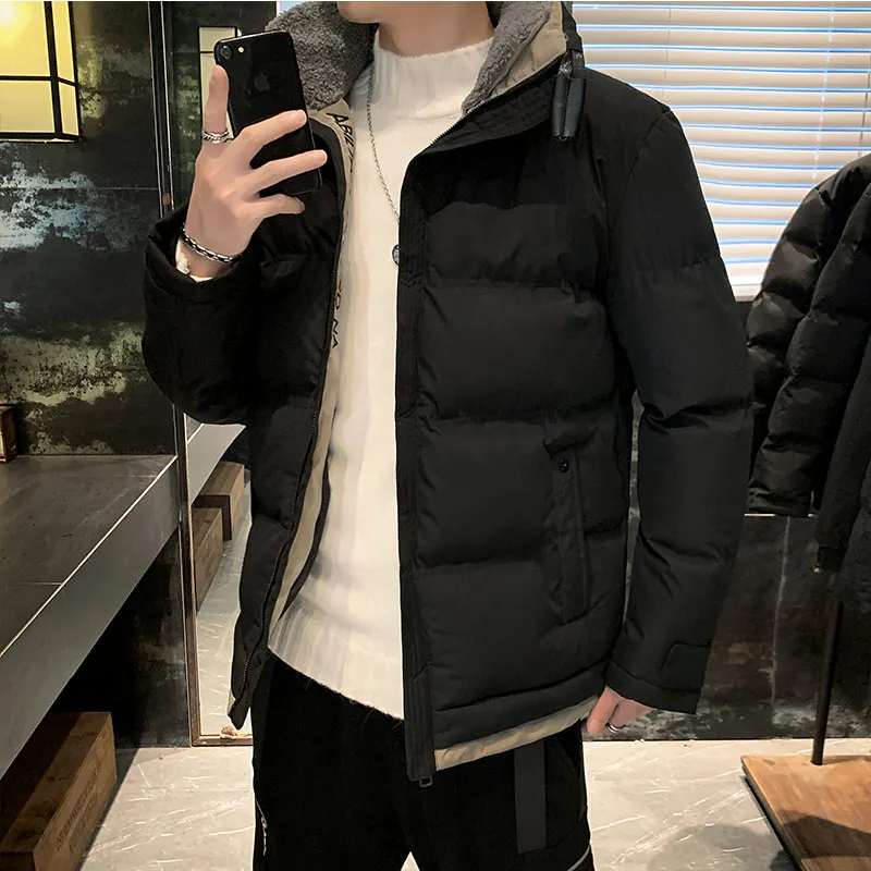 2021 New Winter Men\'s Fashion Male Overcoat Parkas Windbreaker Casual Jacket Thick Classic Windproof Long Sleeve Business Hombre