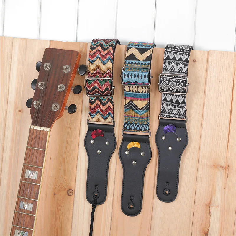 Gitaarband Verbreden Dikker Folk-Custom Eletric Guitarra Ukulele Bas Accessoires Onderdelen Bohemian Nationale Gepersonaliseerde Akoestische