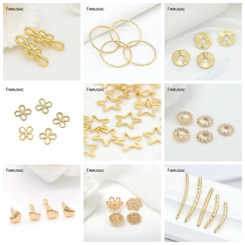 14K echt vergoldete Messing Metall Brosche Pin Broschen Basis für handgemachte DIY Brosche Kleidung Zubehör