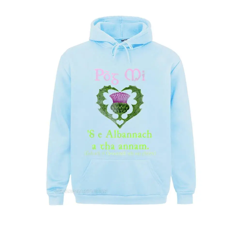 St. Patrick's Day Funny Kiss Me I'm Scottish In Gaelic Premium Hip Hop Preppy Style Sweatshirts Boy Hoodies Youthful Hoods