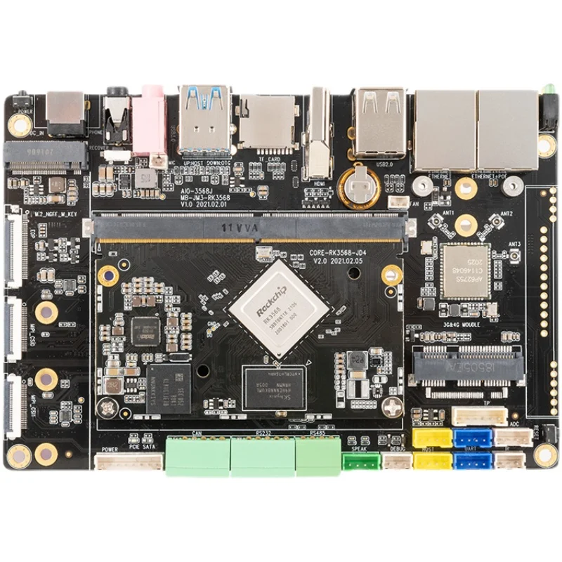 Imagem -06 - Rockchip Rk3568 Coreboard Core3568j Placa da Indústria 4gb Mais 32gb Quad-core de Alto Desempenho ai Wifi Sbc para Iot Smart Nvr