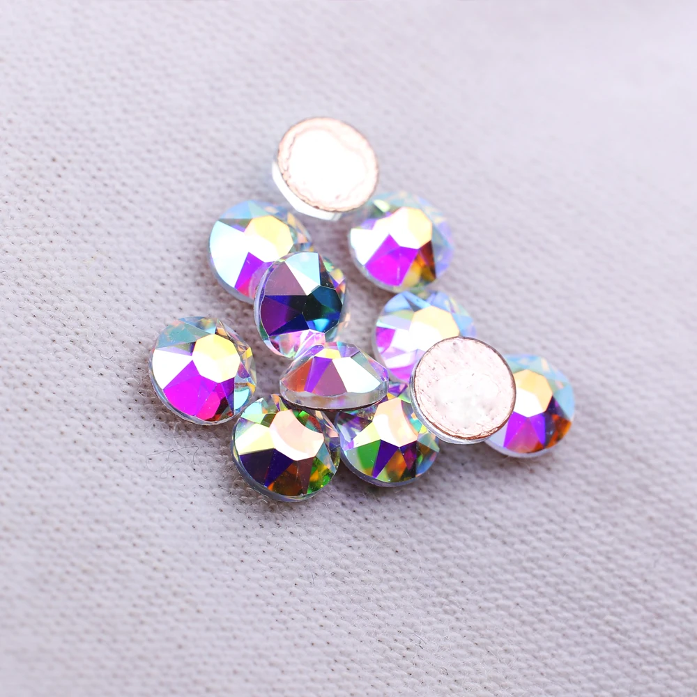 Nail Rhinestone  Hotfix Strass Glass Glitter Nailart Decoration Diamond  Applique for Nails Garment Clothes Gems