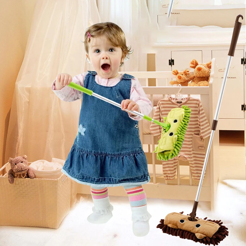 Schoonmaak Housekeeping Kinderen Speelgoed Kinderen Simulatie Games Mini Bezem Mop Stoffer Set Vegen Combinatie Spelen Kind