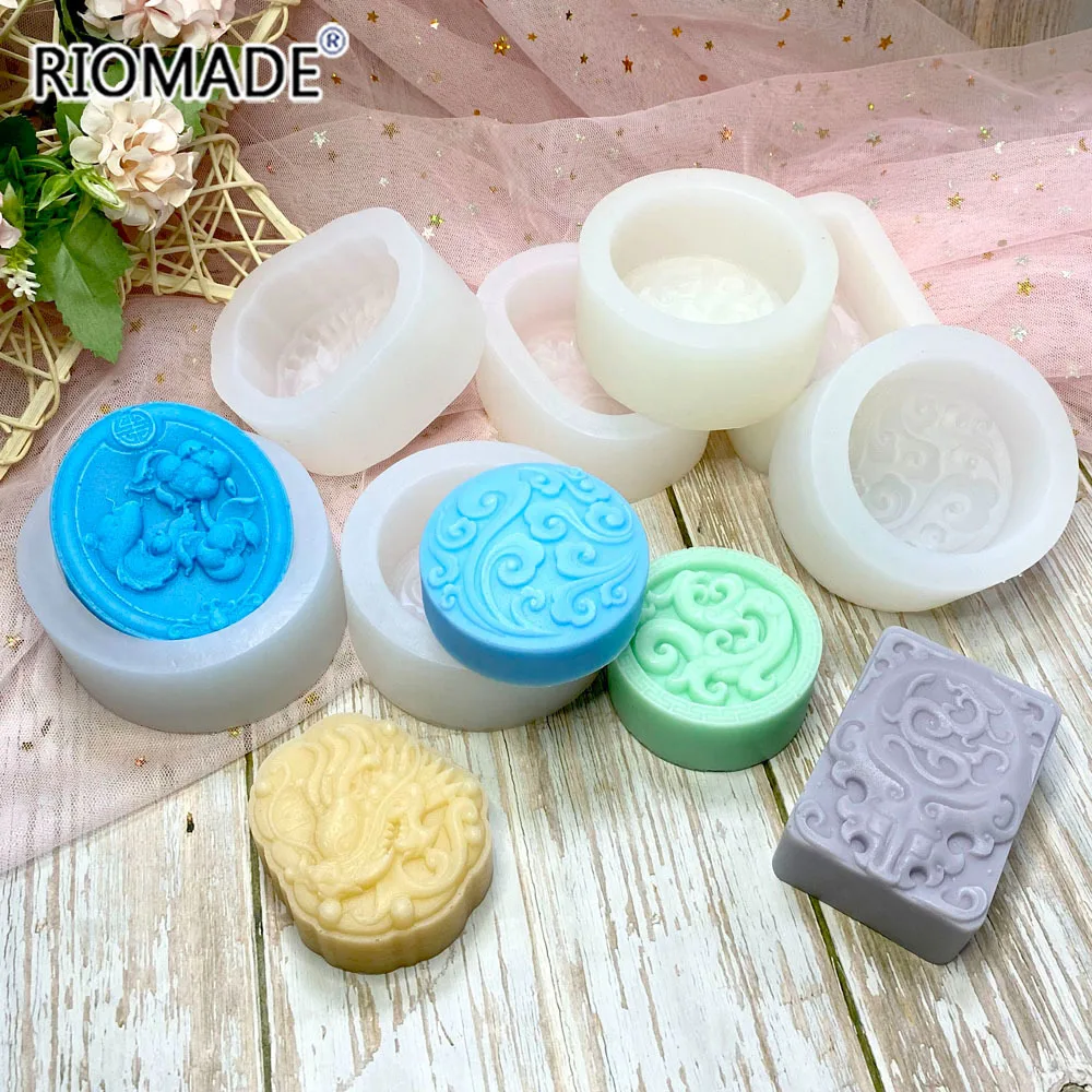 Chinese Style Tradition Pattern Silicone Soap Mold For Handmade Making Soap Chocolate Dessert Baking Cake Decorating Tools