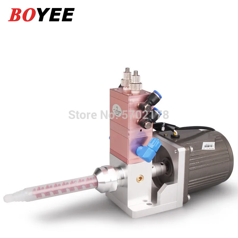 

Glue-coated rubber electric stirring double liquid dispensing valve lift back suction crystal glue epoxy dynamic mixing valve