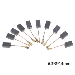 Kit de balais de carbone pour meuleuse d'angle 100mm, moteur en cuivre Graphite 6*8*14mm, 10 pièces/lot