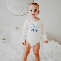 I Love You A Latke Hanukkah Newborn Baby Rompers Menorah Dreidel Print Boys Girls Bodysuits Kids Unisex Long Sleeve Clothing