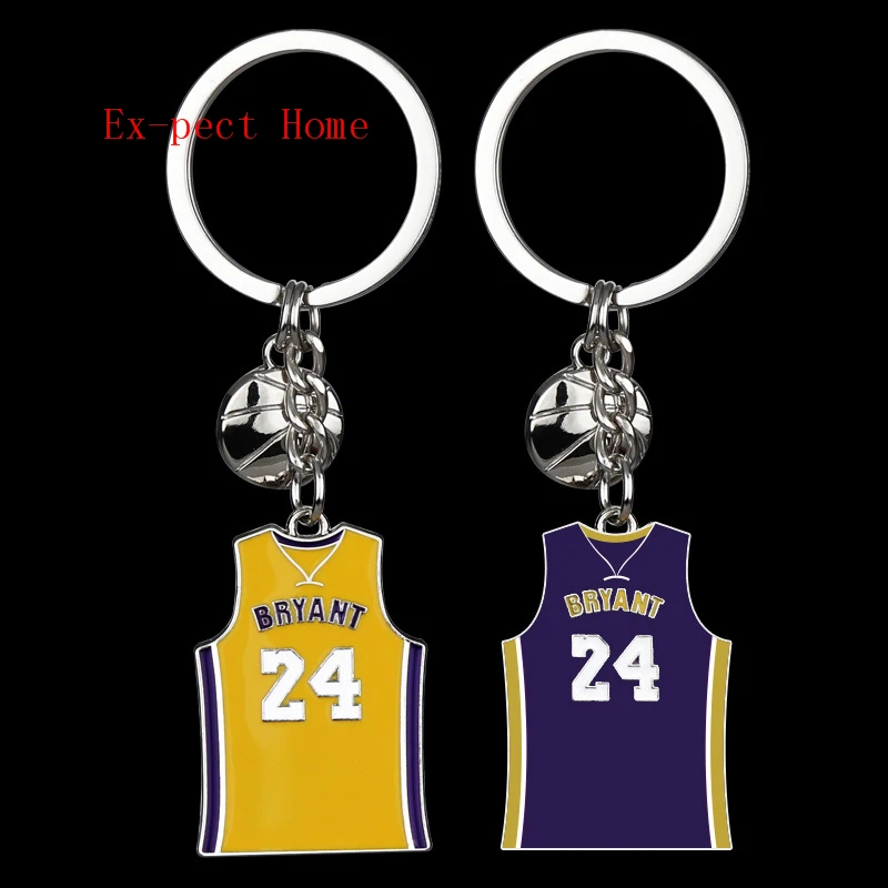 

FREE SHIPPING BY DHL 500pcs/lot Metal Kobe Basketball Jersey Keychains Basketball Keyrings Memorial Gifts