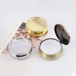 5/10Pcs Portable 1 Cell Metal Pill Box Container Medicine Pill Boite DIY Crafts Findings Round Medicine Case Pill Candy Boxes