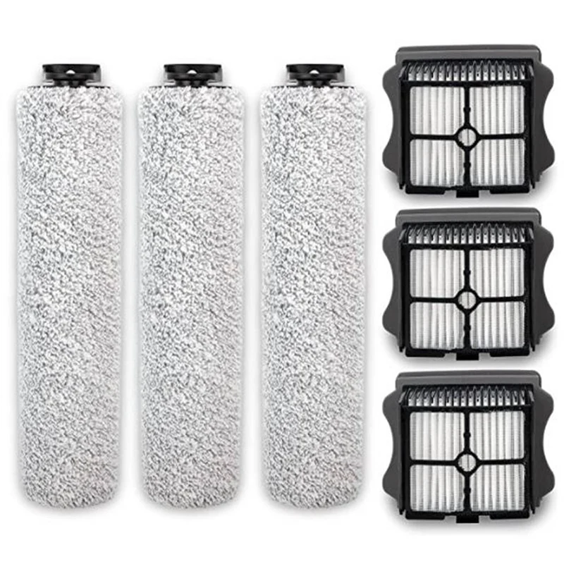 Substituição do rolo escova e filtro Kit, compatível para Tineco Floor One S3 e IFloor 3, vácuo seco e molhado sem fio