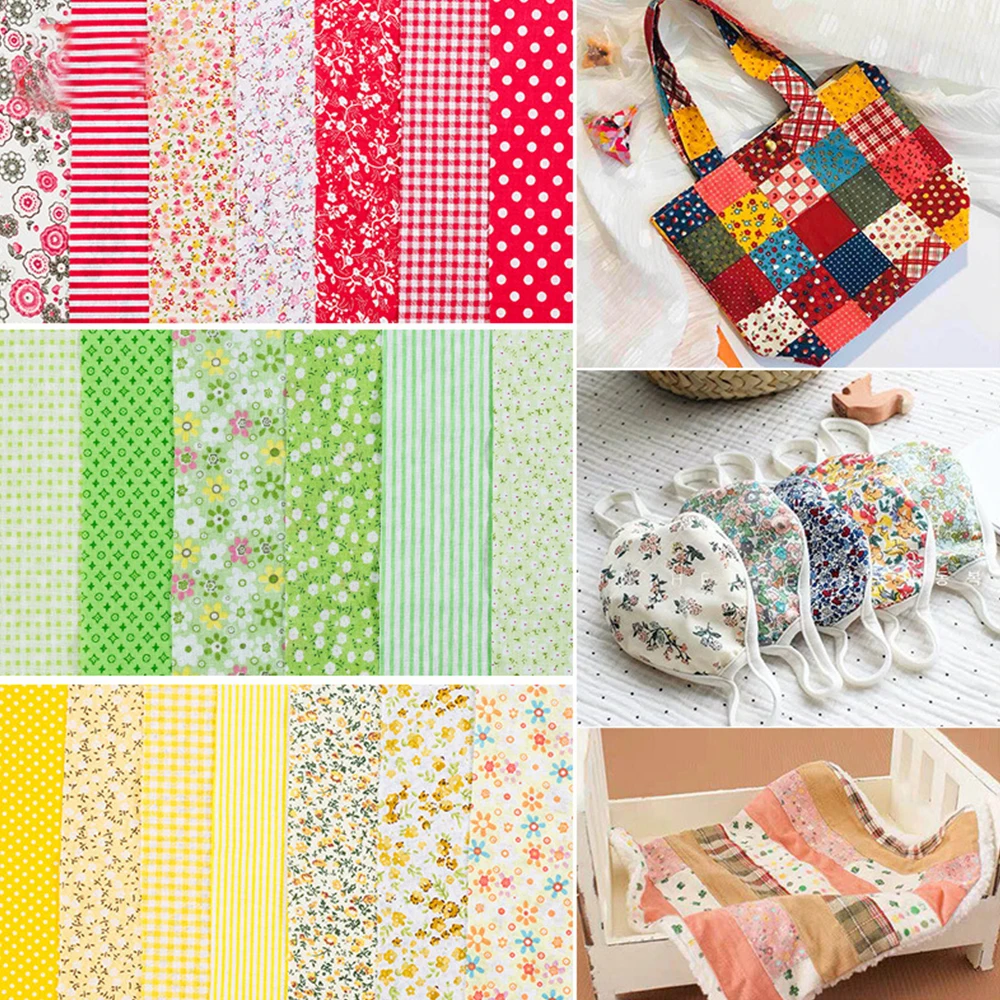 25x25/50x50cm Printed Cotton Fabric Cloth Sewing Quilting Fabrics for Patchwork Needlework DIY Doll Handmade Party Accessories