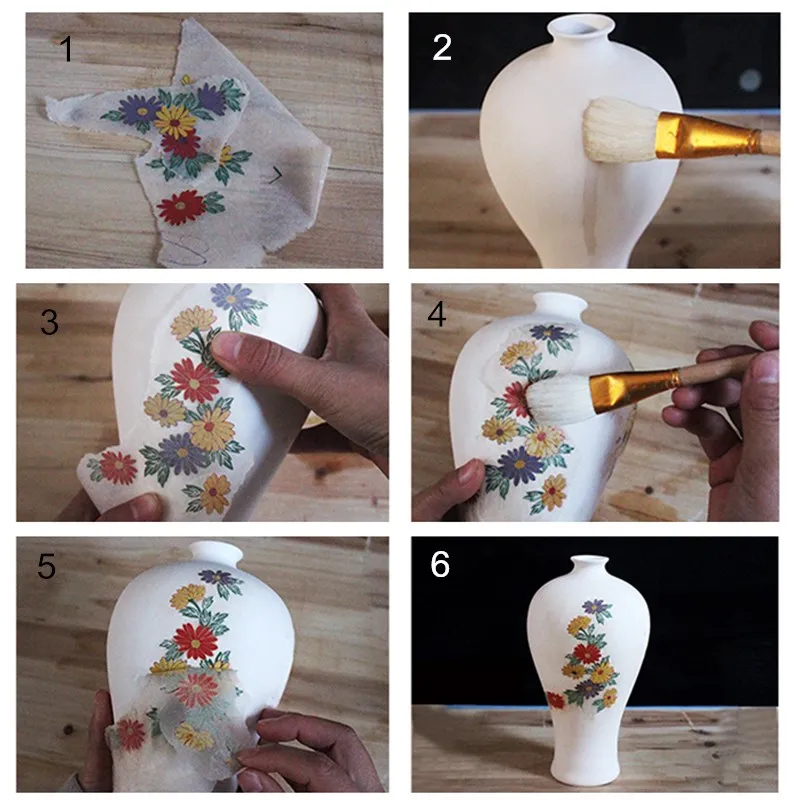 1 sztuk ceramika kolor/czarny Underglaze naklejka papieru Jingdezhen wysokiej temperatury ceramiczne Transfer papier DIY glina polimerowa narzędzie