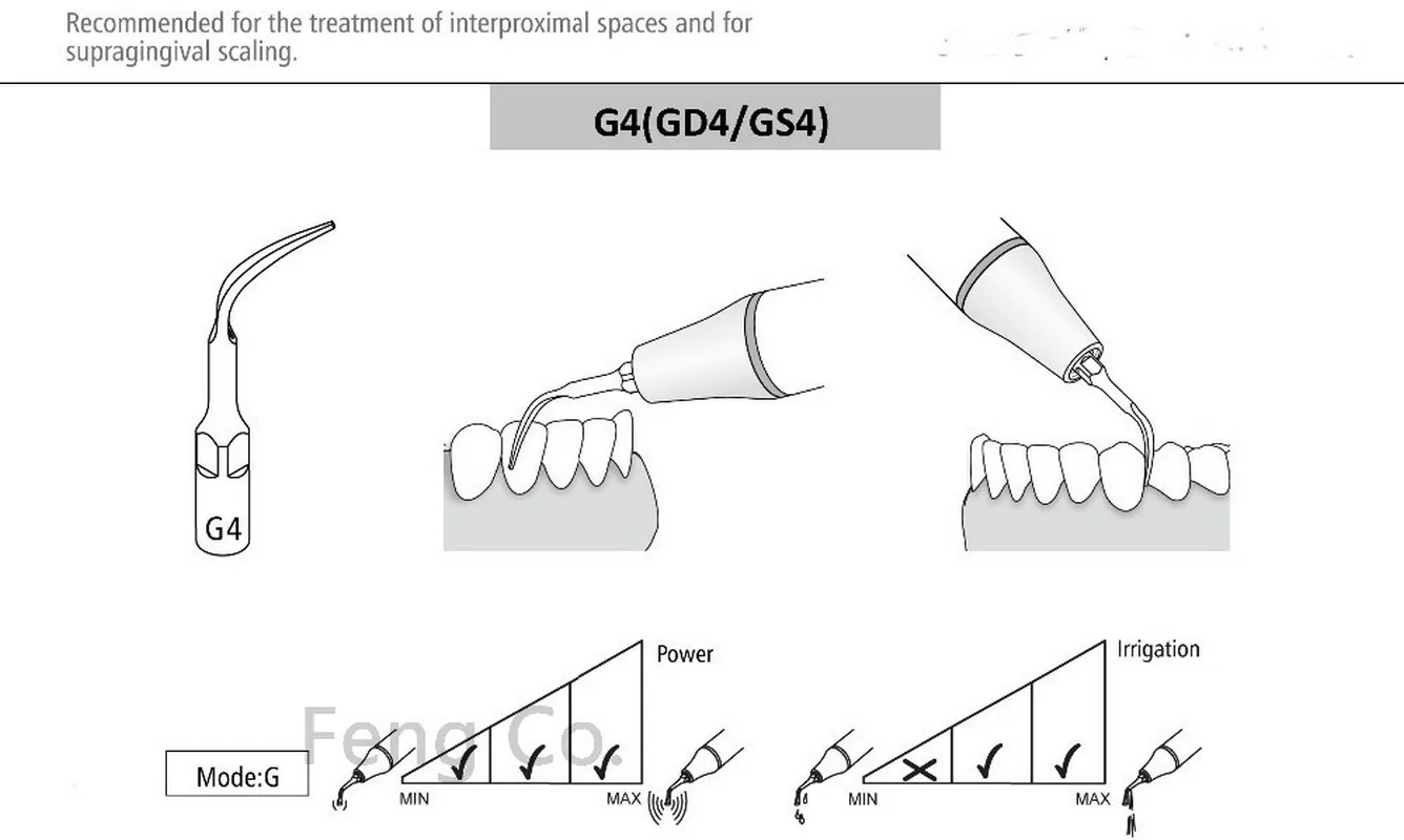 GD4 Dental Ultrasonic Scaler Tips Scaling  Endo Perio Fit SATELEC NSK DTE GNATUS HU-FREIDY Handpiece Dentist Teeth Whitening